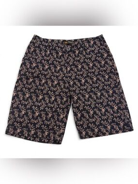 Lee Navy Shorts with Light Pink Floral Pattern